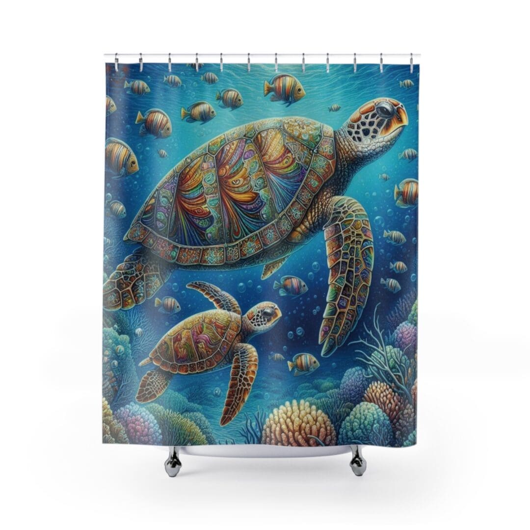 Turtle Shower Curtains